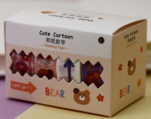НАБОР ДЛЯ ТВОРЧЕСТВА ЛЕНТА КЛЕЙКАЯ ДЕКОРАТИВНАЯ "CUTE CARTOON BEAR" YELLOW 15ММх2М 