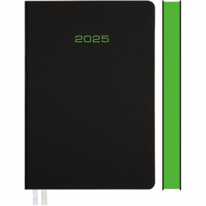 ЕЖЕДНЕВНИК А5 2025 deVENTE 168Л DUO ЧЕРНЫЙ САЛАТОВЫЙ