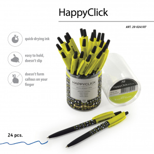РУЧКА ШАРИКОВАЯ АВТОМАТИЧЕСКАЯ "HAPPY CLICK. НОЧНЫЕ КОШКИ 0.5ММ СИНЯЯ