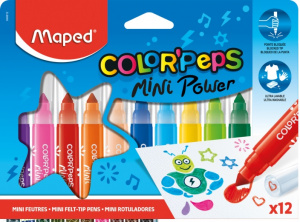 ФЛОМАСТЕРЫ  "MAPED" 12ЦВ "COLOR'PEPS" МИНИ УТОЛЩЕННЫЙ КОРПУС 