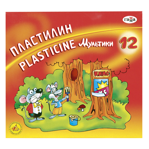 ПЛАСТИЛИН 12ЦВ  240Г "МУЛЬТИКИ"