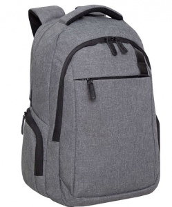 РЮКЗАК МОЛОДЕЖНЫЙ GRIZZLY RQ-310-1 /5 СЕРЫЙ-ЧЕРНЫЙ 46*31*18СМ  