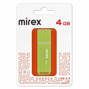 КАРТА ПАМЯТИ MIREX 4Gb "LINE GREEN" ЗЕЛЕНАЯ