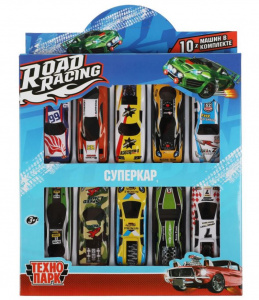 НАБОР МАШИНОК ROAD RACING 10 ШТ