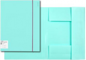 ПАПКА НА РЕЗИНКЕ А4 "PASTEL БИРЮЗОВАЯ" 450МКМ
