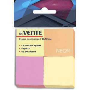 БЛОК 40*50ММ 4ЦВ*50Л "deVENTE" НЕОН 