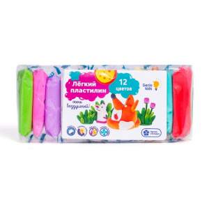 НАБОР ДЛЯ ТВОРЧЕСТВА GENIO KIDS ЛЕГКИЙ ПЛАСТИЛИН 12 ЦВЕТОВ