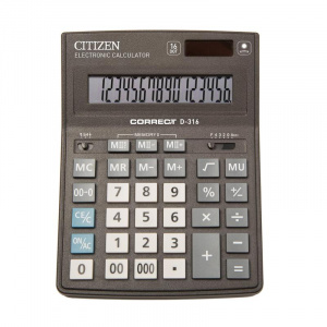 КАЛЬКУЛЯТОР 16 РАЗРЯДОВ "CDB1601BK BUSINESS LINE" 155*205*35ММ