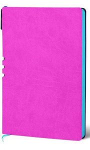 ЕЖЕДНЕВНИК A5 LOREX ФУКСИЯ БИРЮЗОВЫЙ СРЕЗ