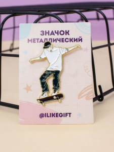 ЗНАЧОК МЕТАЛЛИЧЕСКИЙ "SNOWBOARDER"