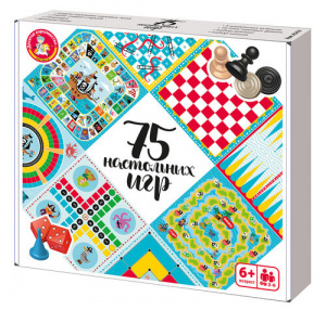 ИГРА НАСТОЛЬНАЯ "75 НАСТОЛЬНЫХ ИГР" 6+