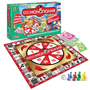 ИГРА НАСТОЛЬНАЯ  "100% МОНОПОЛИЯ" 
