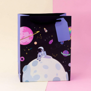 ПАКЕТ ПОДАРОЧНЫЙ 23*18*10СМ "ONE COSMONAUT"