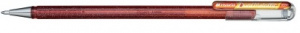РУЧКА ГЕЛЕВАЯ PENTEL HYBRID DUAL METALLIC 1.0ММ ОРАНЖЕВАЯ+ЖЕЛТАЯ МЕТАЛЛИК