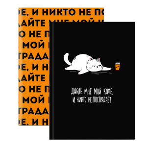 ЗАПИСНАЯ КНИЖКА А6+ 96Л 7БЦ ФЕНИКС+ ФРАЗЫ С ХАРАКТЕРОМ КОТ 