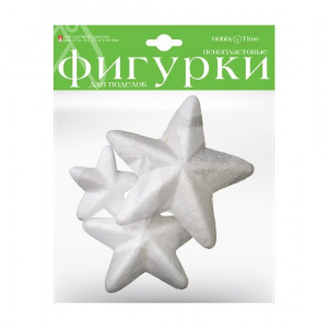 ФИГУРЫ ИЗ ПЕНОПЛАСТА "ЗВЕЗДОЧКИ" D=50, 75, 100ММ 3ШТ