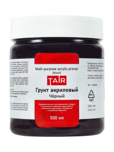 ГРУНТ АКРИЛОВЫЙ TAIR ЧЕРНЫЙ 500МЛ
