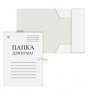 ПАПКА НА ЗАВЯЗКАХ А4 КАРТОН НЕМЕЛОВАННЫЙ 280Г/М DOLCE COSTO БЕЛАЯ