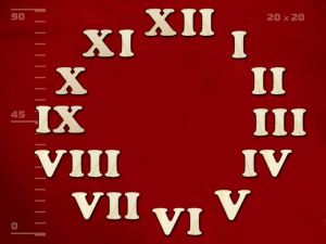 ФИГУРКА "КОМПЛЕКТ РИМСКИХ ЦИФР-15"