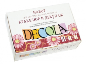 КРАСКИ АКРИЛОВЫЕ НАБОР НЕВСКАЯ ПАЛИТРА DEKOLA КРАКЕЛЮР+ДЕКУПАЖ