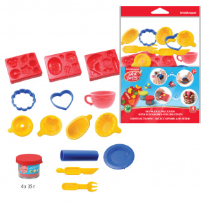 БИОПЛАСТИЛИН 4ЦВ ARTBERRY TEA MASTER  35Г С АКСЕССУАРАМИ