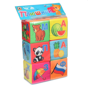 ИГРУШКА МЯГКИЕ КУБИКИ "ВЕСЁЛАЯ АЗБУКА"