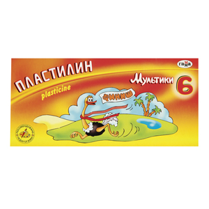 ПЛАСТИЛИН  6ЦВ 120Г ГАММА МУЛЬТИКИ