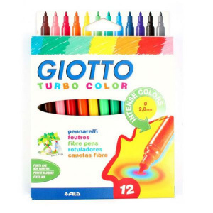 ФЛОМАСТЕРЫ  "GIOTTO TURBO COLOR" 12 ЦВ