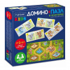 ИГРА ДОМИНО+ПАЗЛ КАРТОННОЕ "В ЗООПАРКЕ"