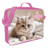ПАПКА ПОРТФЕЛЬ НА МОЛНИИ С РУЧКАМИ А4 НА РЕМНЕ "ПУШИСТОЕ СЧАСТЬЕ" ТЕКСТИЛЬ 35*26,5*6СМ