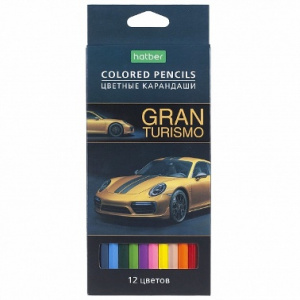 КАРАНДАШИ ЦВЕТНЫЕ "GRAN TURISMO" 12 ЦВЕТОВ
