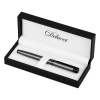 РУЧКА ПОДАРОЧНАЯ ПЕРЬЕВАЯ "DELUCCI ANTICA" ЧЕРНАЯ 0,8ММ ЦВЕТ КОРПУСА ГРАФИТ/ЧЕРНЫЙ В ПОДАРОЧНОМ ФУТЛЯРЕ