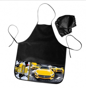 ФАРТУК ДЛЯ УРОКОВ ТРУДА "YELLOWSUPERCAR" 49*39СМ 