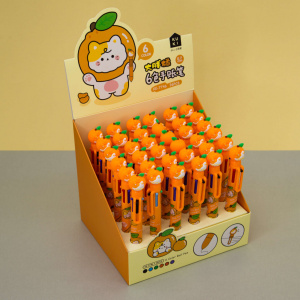 РУЧКА ШАРИКОВАЯ АЛЕФ CAT ORANGE 0,7ММ 6ЦВ