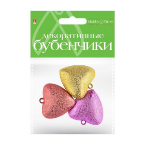 ДЕКОРАТИВНЫЕ БУБЕНЧИКИ HOBBY TIME FROSTED СЕРДЦЕ АССОРТИ 35ММ
