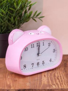 ЧАСЫ БУДИЛЬНИК "CUTE ANIMAL" PINK