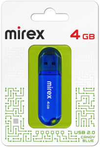 КАРТА ПАМЯТИ MIREX 4Gb "CANDY BLUE" СИНЯЯ