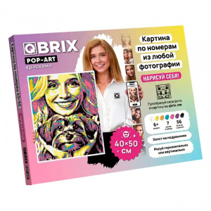 КАРТИНА ПО НОМЕРАМ ИЗ ЛЮБОЙ ФОТОГРАФИИ POP-ART 40*50