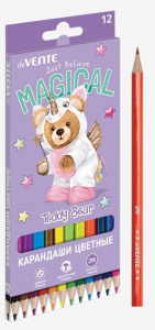 КАРАНДАШИ ЦВЕТНЫЕ "TEDDY BEAR" 12 ЦВ
