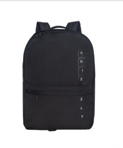 РЮКЗАК МОЛОДЕЖНЫЙ GRIZZLY RQL-414-3 ЧЕРНЫЙ-СЕРЫЙ 43*30*14СМ
