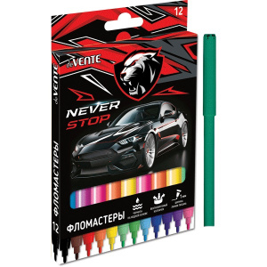 ФЛОМАСТЕРЫ "NEVER STOP" 12ЦВ