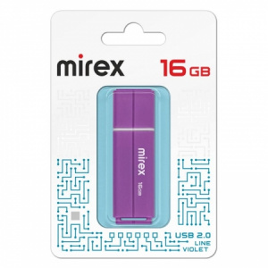 КАРТА ПАМЯТИ MIREX 16Gb "LINE VIOLET" ФИОЛЕТОВАЯ