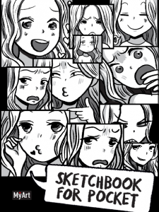 ЗАПИСНАЯ КН СКЕТЧБУК А6 48Л "MYART" 7БЦ "SKETCHBOOK FOR POCKET" "КОМИКС АНИМЕ"