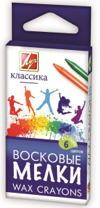 НАБОР ВОСКОВЫХ МЕЛКОВ "ЛУЧ" 6ЦВ