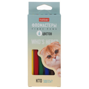 ФЛОМАСТЕРЫ "КТО ЗДЕСЬ?"  6ЦВ