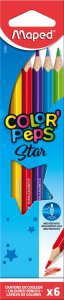 КАРАНДАШИ ЦВЕТНЫЕ "COLOR'PEPS" 6 ЦВЕТОВ