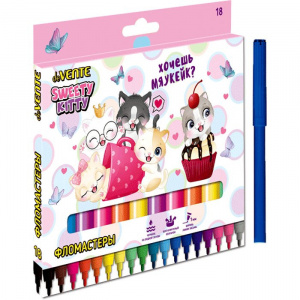 ФЛОМАСТЕРЫ "SWEET CATS" 18ЦВ