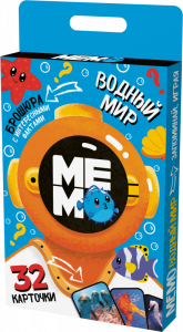 ИГРА МЕМО "ВОДНЫЙ МИР" 32 КАРТОЧКИ