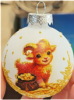 ИГРУШКА СТЕКЛЯННАЯ  ШАР "ДЕНЕЖНЫЙ БАРАНЧИК"