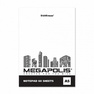 БЛОКНОТ А5 60Л СКЛЕЙКА "MEGAPOLIS BLANC"